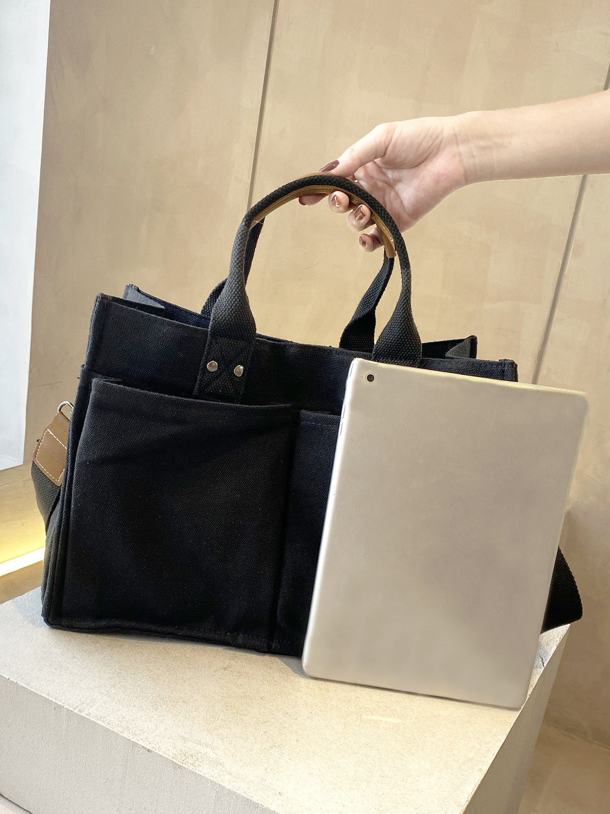 Canvas Large Capacity Tote Bag Y728