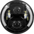 7" Round 6-LED Halo Motorcycle Headlight Black N793108