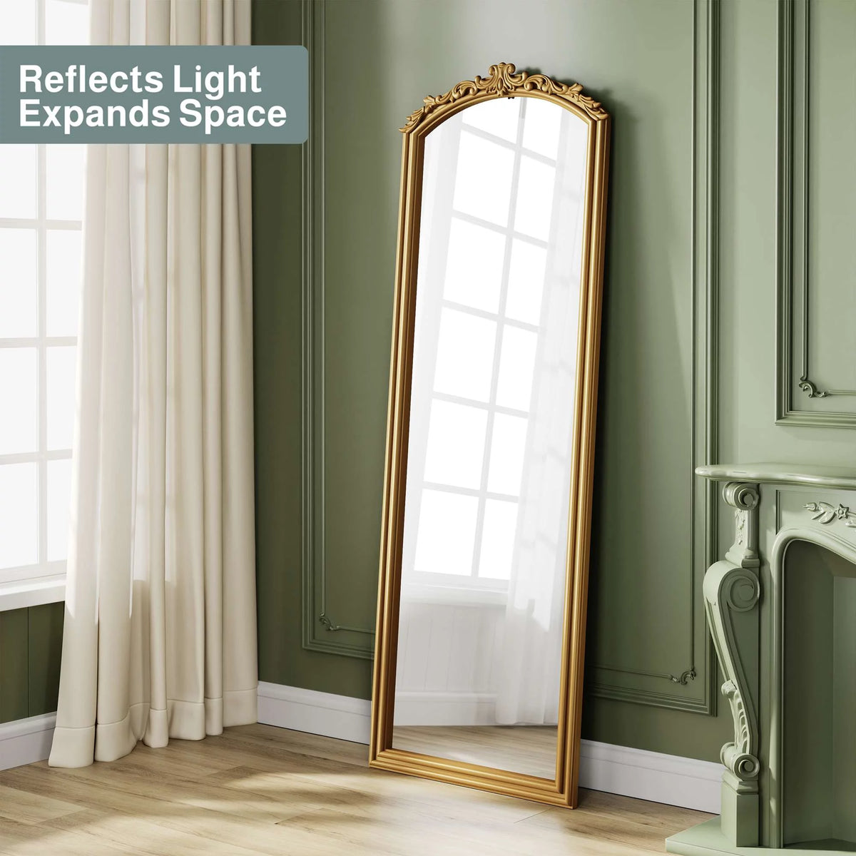 Vintage Gold Full Length Mirror W4495
