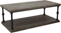 Rustic Open Storage Coffee Table, Grey Pine V185923