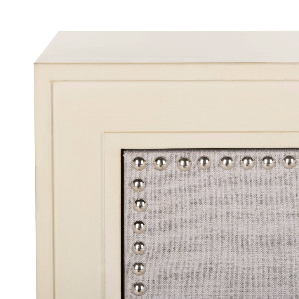 Beige Light Grey 3-Drawer Chest C7409