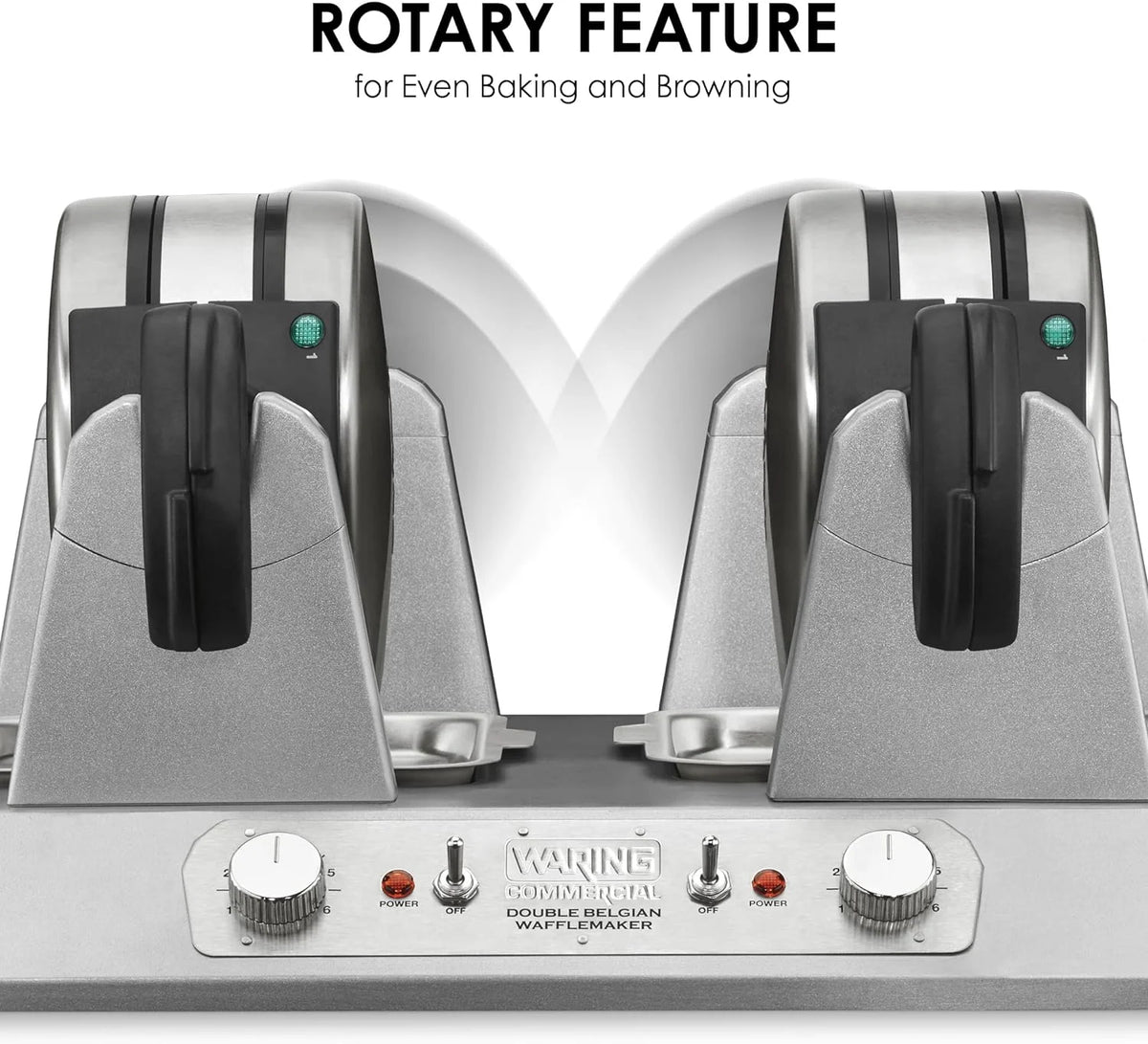 Double Side Belgian Waffle Maker, Non Stick Plates, 75 Waffles Per Hour B360096