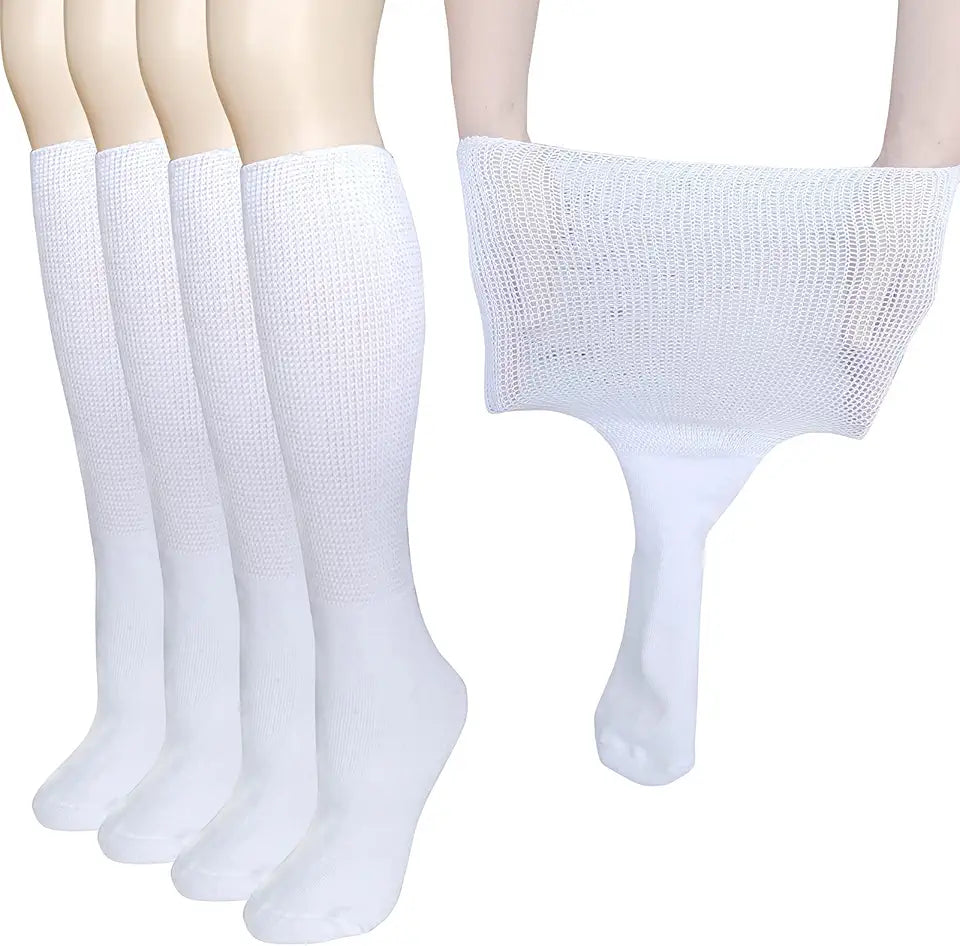Extra Wide Socks for Swollen Feet Leg 2 Pairs I52649