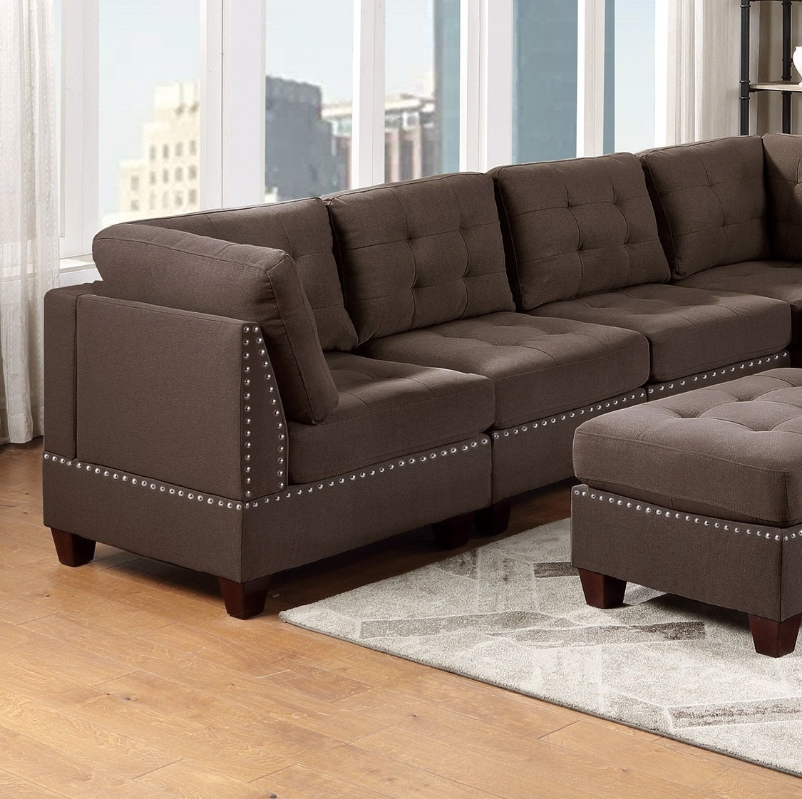 Modular Sectional 9pc Set with Ottomans Q63635