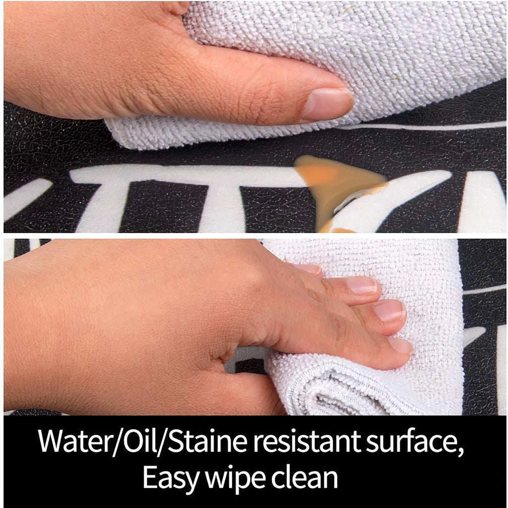 Anti Fatigue Kitchen Rug Mats Set of 2 Waterproof Non-Slip Black N589