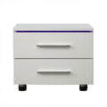 High Gloss 2 Drawer Nightstand Q11386