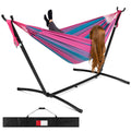 Cotton Double Hammock with Stand Set and Carrying Bag C4505