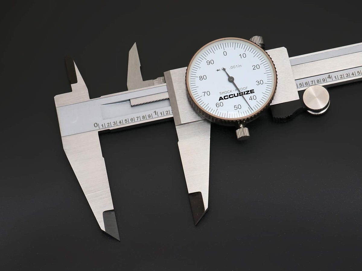 0-8'' by 0.001'' Precision Dial Caliper, Stainless Steel H601
