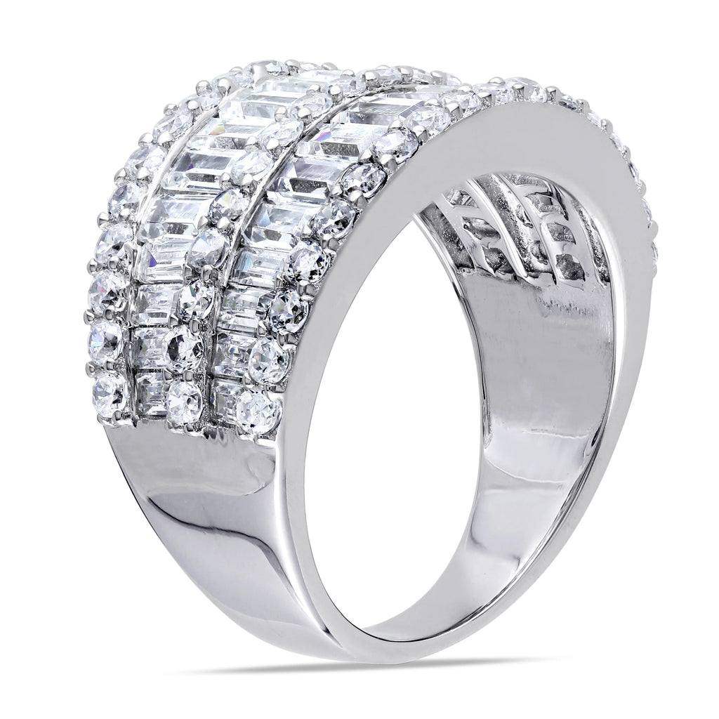 Sterling Silver Cubic Zirconia Cocktail Ring Y658