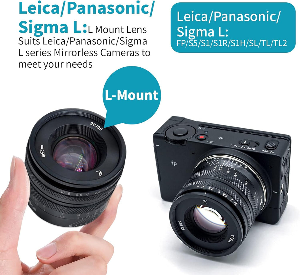 35mm F1.8 Full Frame Manual Prime Lens for L-Mount Mirrorless Camera F627