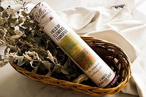 Cotton and Eucalyptus 24.8” x 38.8” Sheet Rub On Decorative Transfer U9180