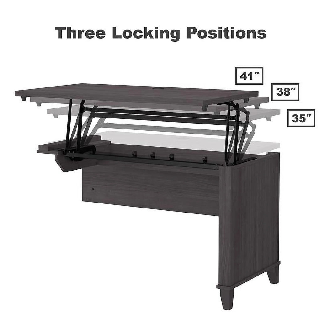 Sit to Stand Desk Set with Bookcase A612