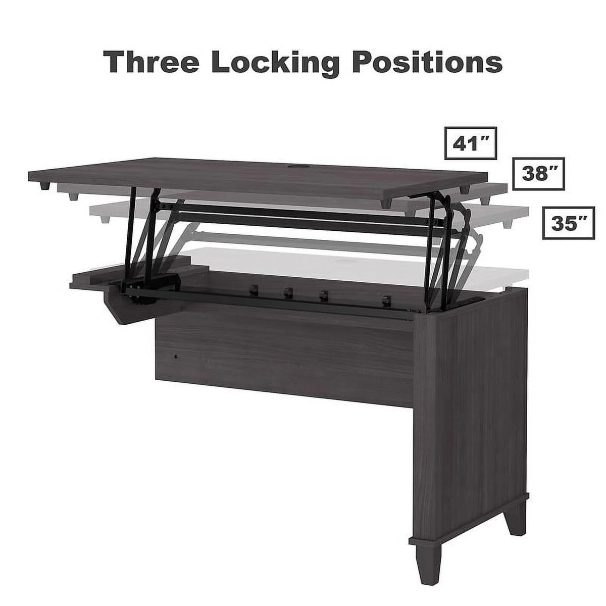 Sit to Stand Desk Set with Bookcase A612