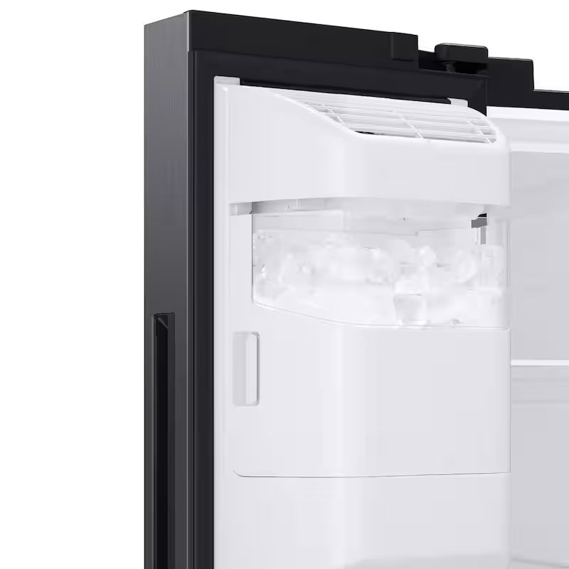 Side by Side Refrigerator in Black Stainless Steel I478