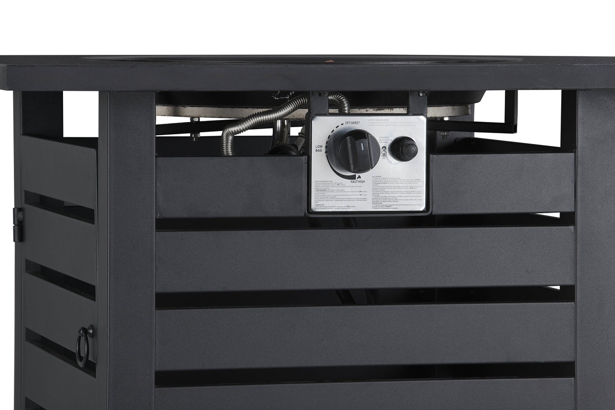 32" Gas Fire Pit Table 50,000 BTU with Waterproof Cover Y396