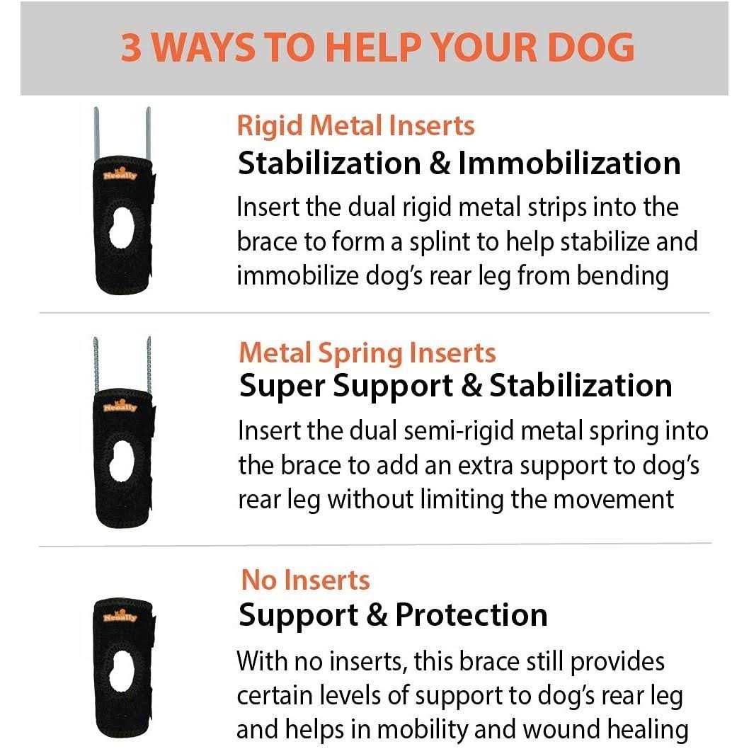 Short Rear Leg Support Small Dog Splint Braces Y4254