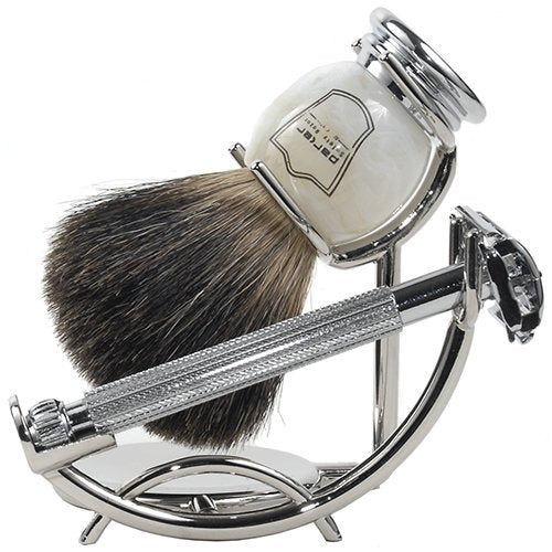 29L Safety Razor Shave Set with Black Badger Brush & Stand T4701