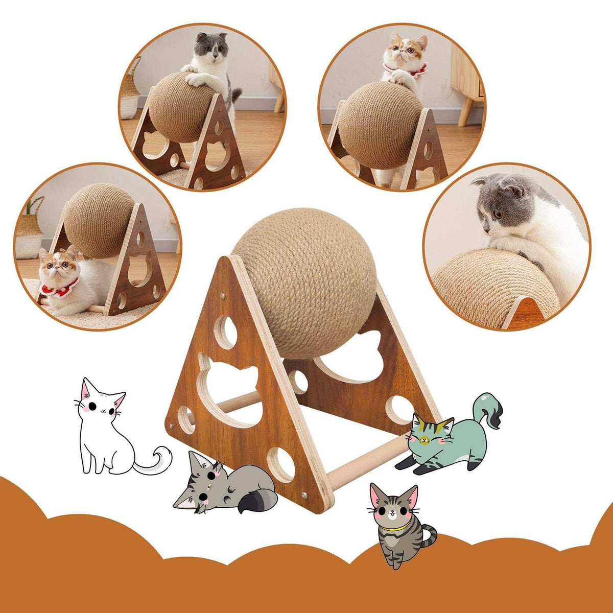 Natural Sisal Cat Scratching Ball Y105411