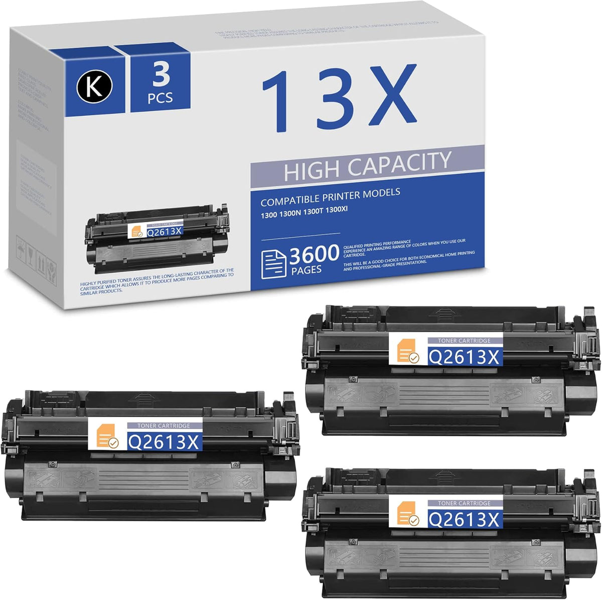 Compatible Black Toner Cartridges 3-Pack W41583