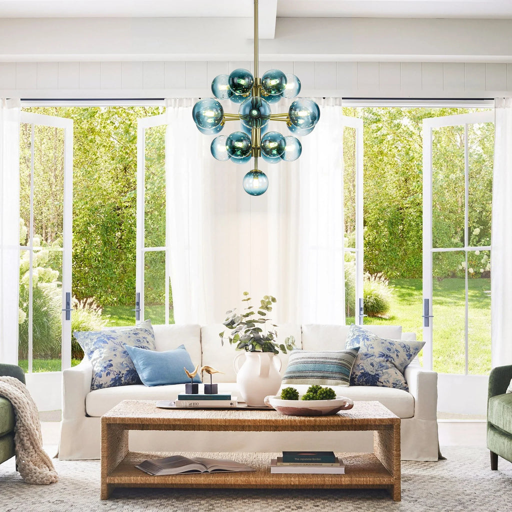 Dimmable Tiered Glass Globes Chandelier V69119