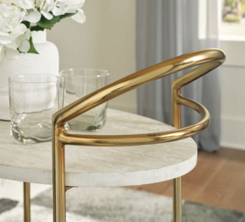 Cream/Gold Bar Cart J980968