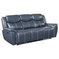 Blue Reclining Sofa with Drop Down Table T751