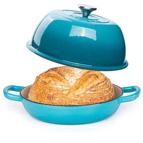 Enamelled Cast Iron Dutch Oven Pot, Dark Blue, 6 Quarts L446779