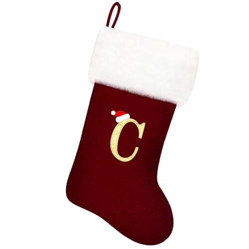 20 Inches Red Velvet Christmas Stockings I982