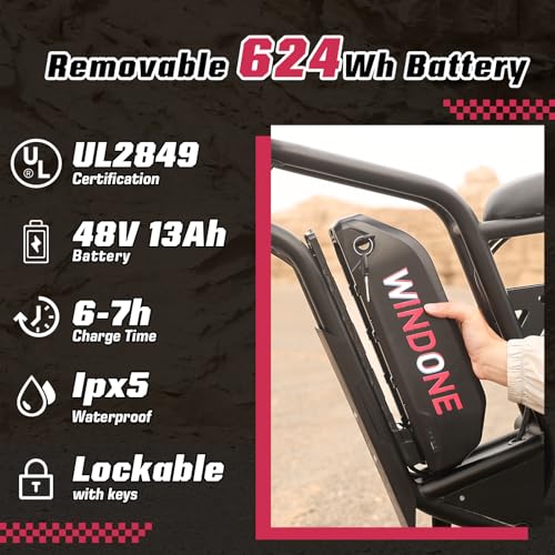 Electric Bike 48V 13Ah 750W 20" Fat Tires UL Certified D7815