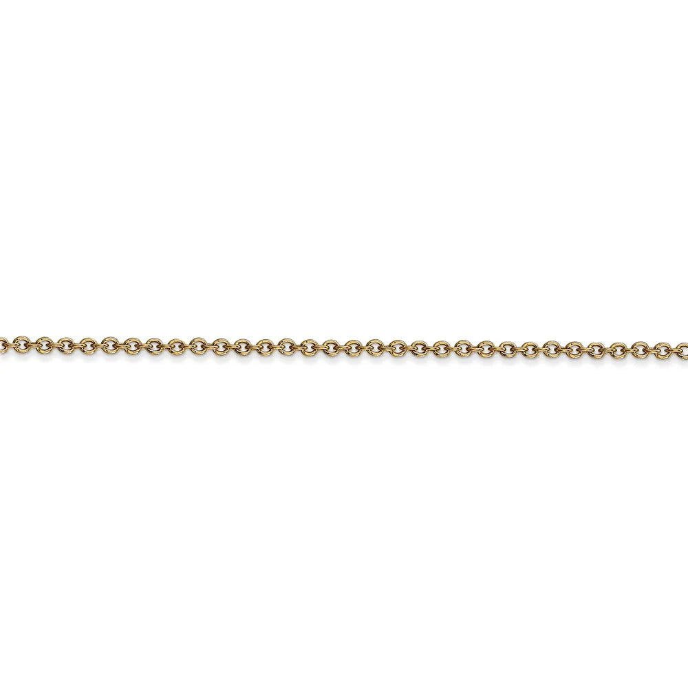 14kt Yellow Gold 24 inch Cable Chain with Lobster Clasp K3522