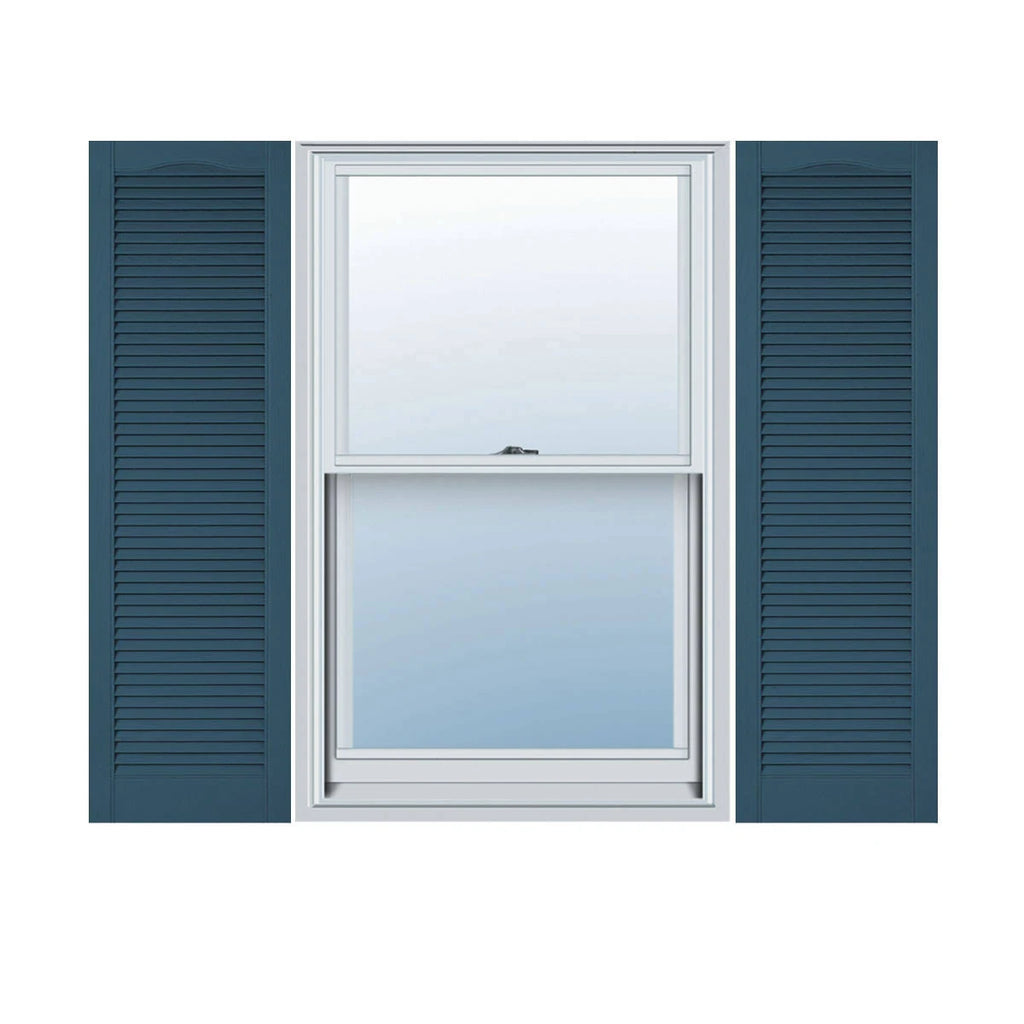 18 inchw x 92 inchh Vinyl Louver Shutters with Shutter-Loks T290674
