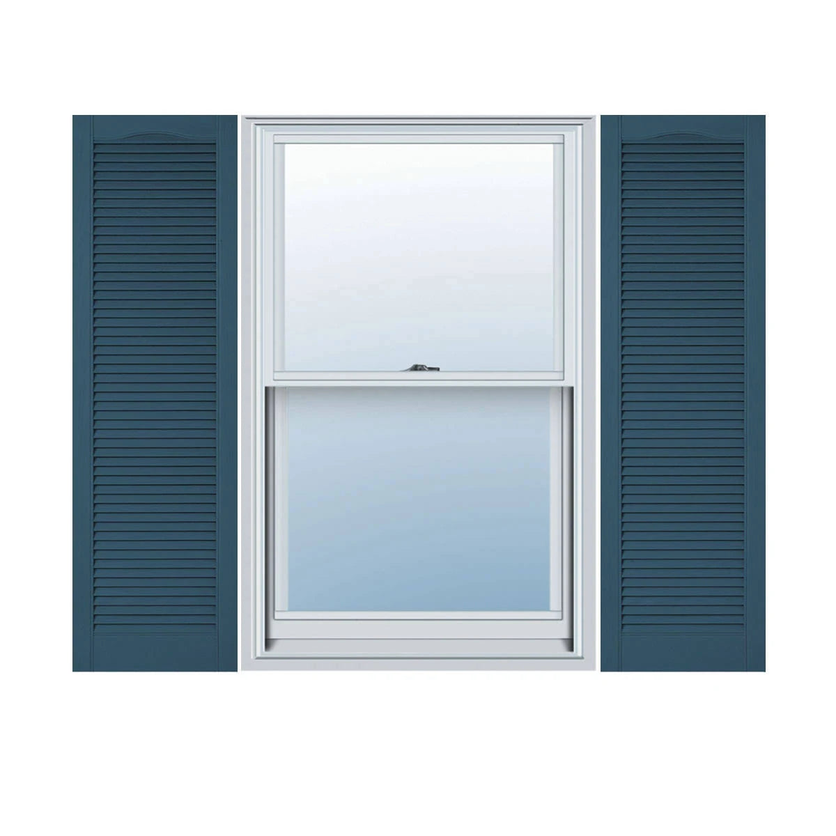 18 inchw x 92 inchh Vinyl Louver Shutters with Shutter-Loks T290674