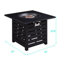 32" Gas Fire Pit Table 50,000 BTU with Waterproof Cover Y396