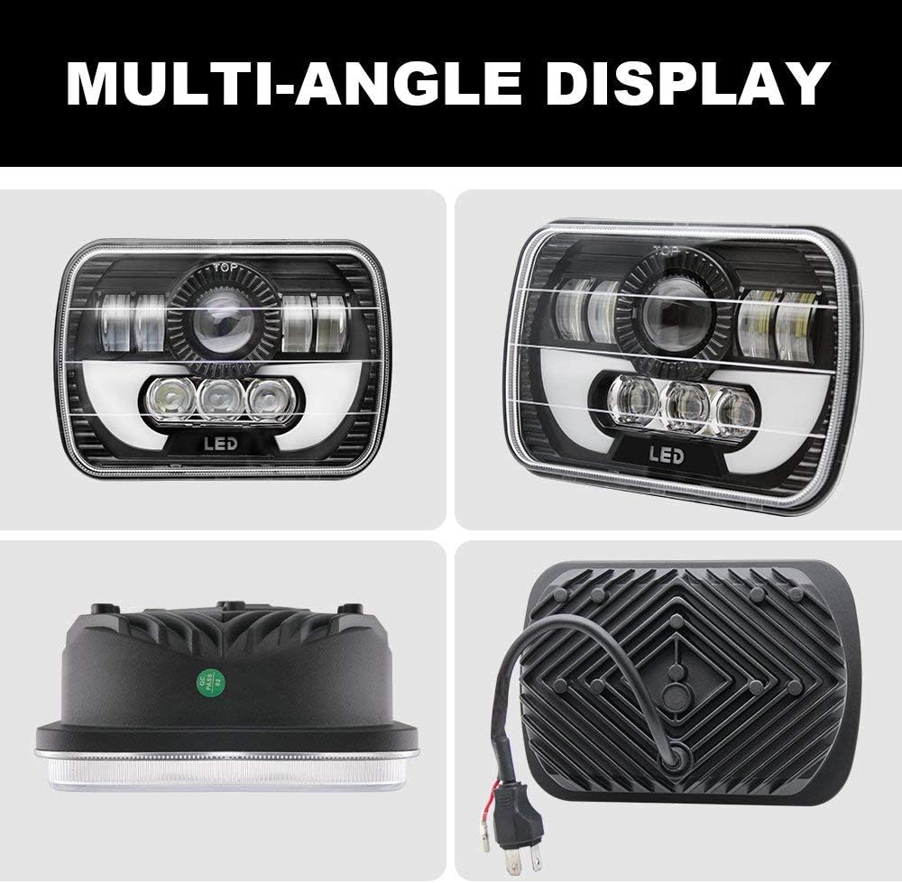 2PCS 5x7 LED Headlight Sealed Beam Hi/Lo Beam DRL I5622