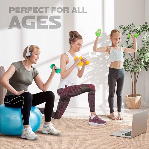 Neoprene Coated Dumbbell Hand Weight Sets with Rack J560729