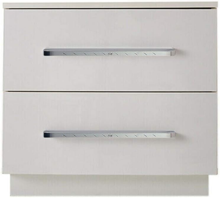 White 2 Drawer LED Nightstand W616514
