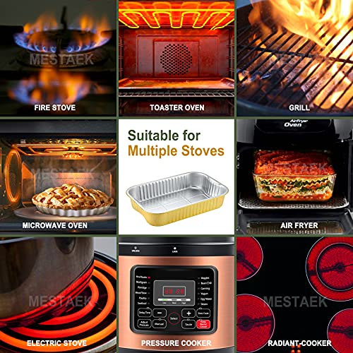 5 Pack Heavy Duty Aluminum Foil Pans with Lids W848431