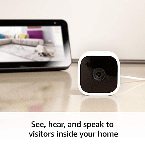 Compact indoor plug-in smart security camera, 1080p HD video, night vision, motion detection, two-way audio – 2 cameras (White) S281318