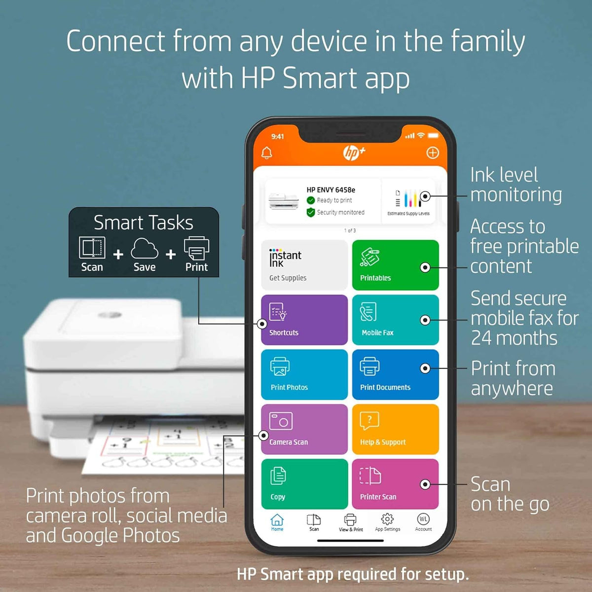 White Wireless Color Inkjet All-in-One Printer X96685