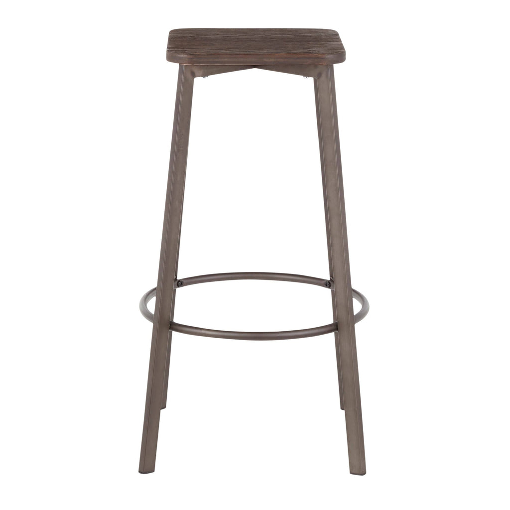 Set of 2 Square Industrial Bar Stools P573758