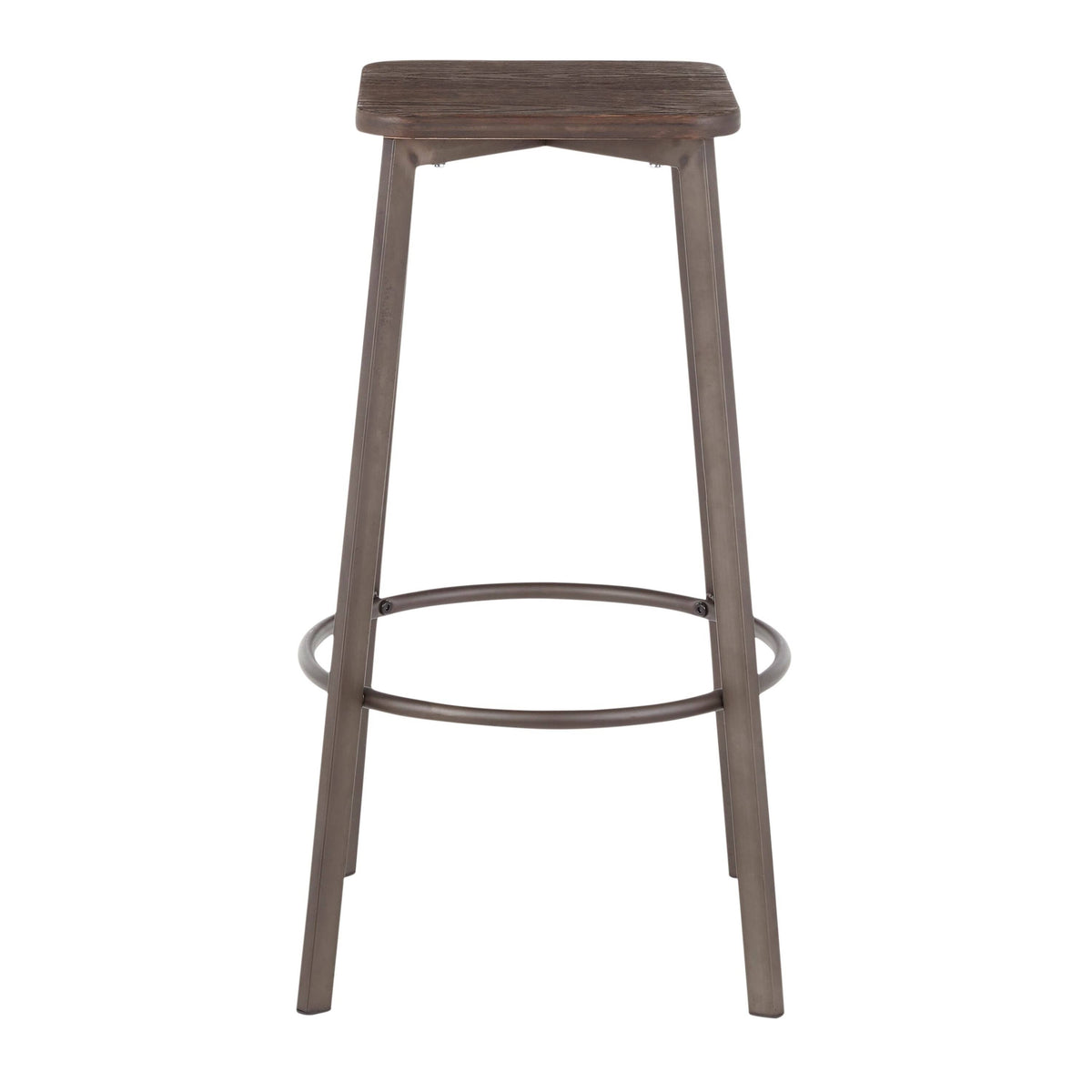 Set of 2 Square Industrial Bar Stools P573758