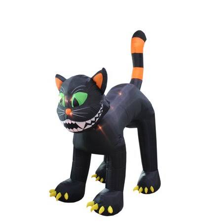 Halloween Inflatable Animated Black Cat Decoration T4213
