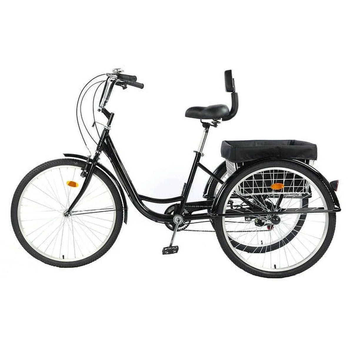 26 Inch 7-Speed 3-Wheel Bike (Black) M145