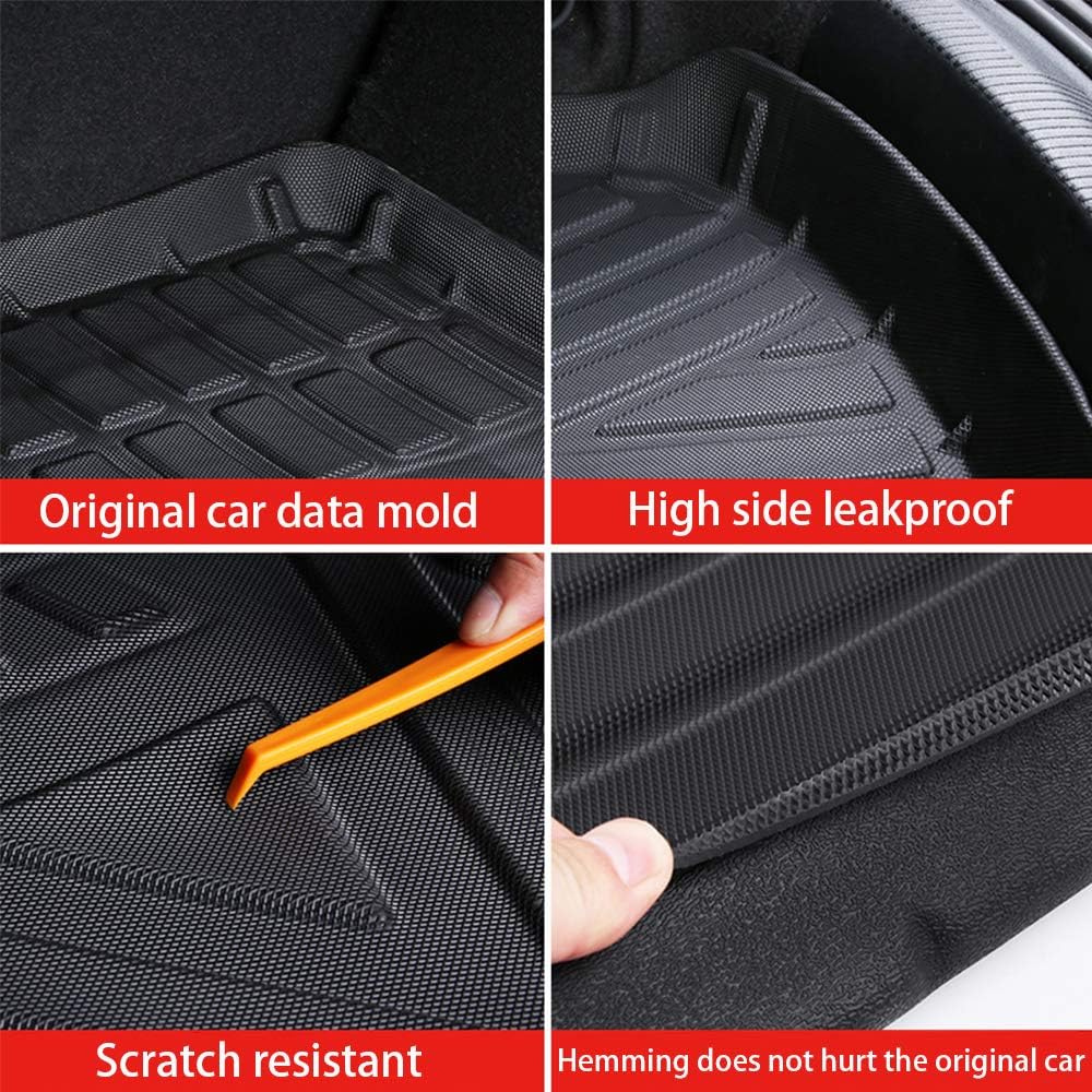 Black Rubber Cargo Liner Tray Floor Mat Pack of 2 F20194