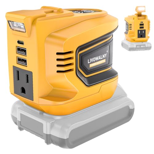 200W DC 20V to AC 110-120V Battery Inverter with 2 USB Ports, 1 Type-C, 1 AC Outlet Z338411