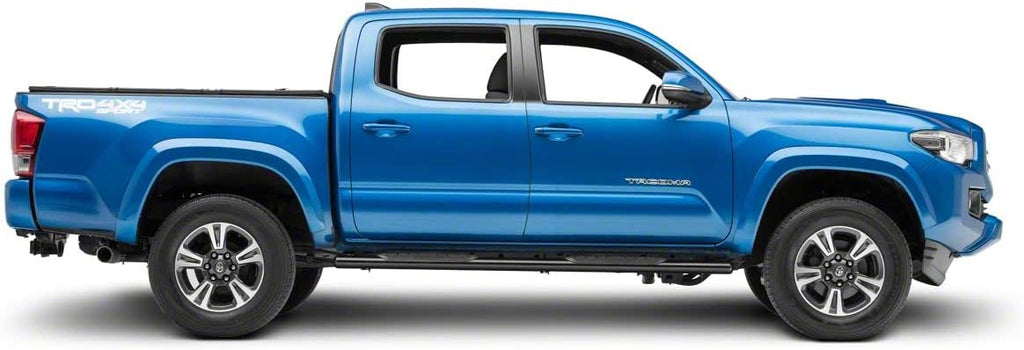 Black 4-Inch Oval Straight End Side Step Bars W78365
