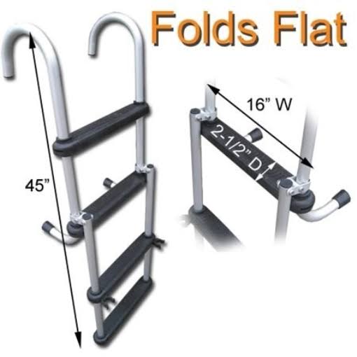 4 Step Folding Boarding Ladder 300 lb Capacity C23814