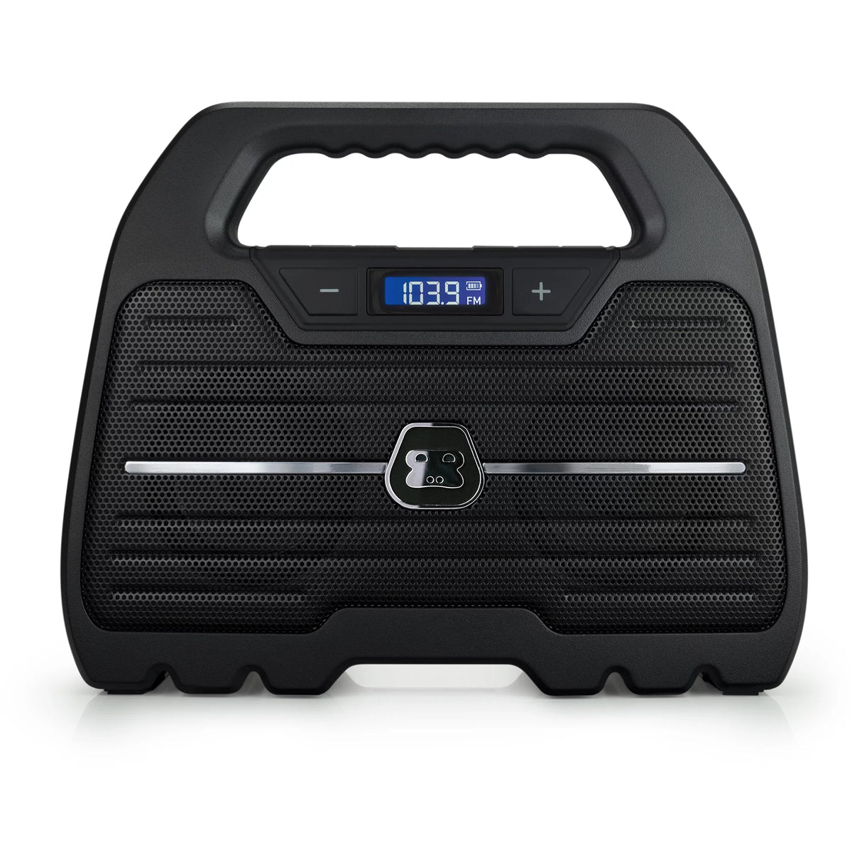 Rugged Water Resistant Portable Bluetooth Wireless Boombox Speaker with FM Radio Rechargeable Battery and USB Phone Charger U3144