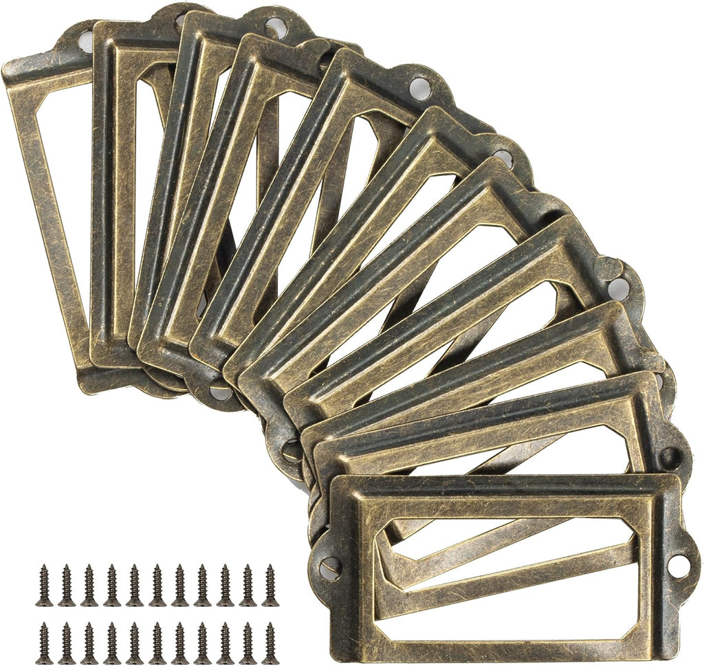 24 Pack Antique Bronze Metal Label Holder V52386