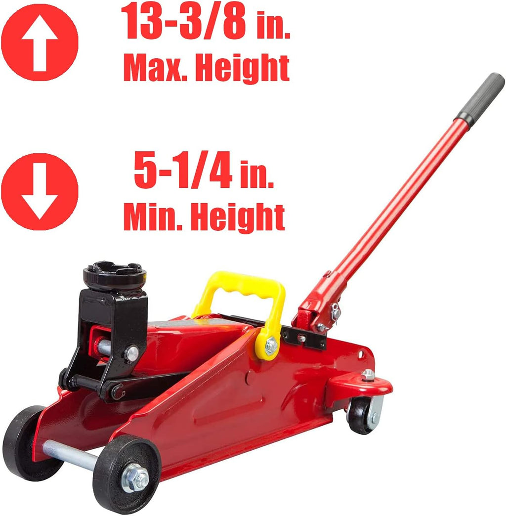 2 Ton Hydraulic Trolley Floor Jack with 2 Jack Stands L696411